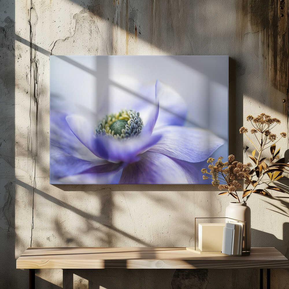 Dreamy Lavender Bloom - Floral Photographic Stretched Canvas Poster or Fine Art Print