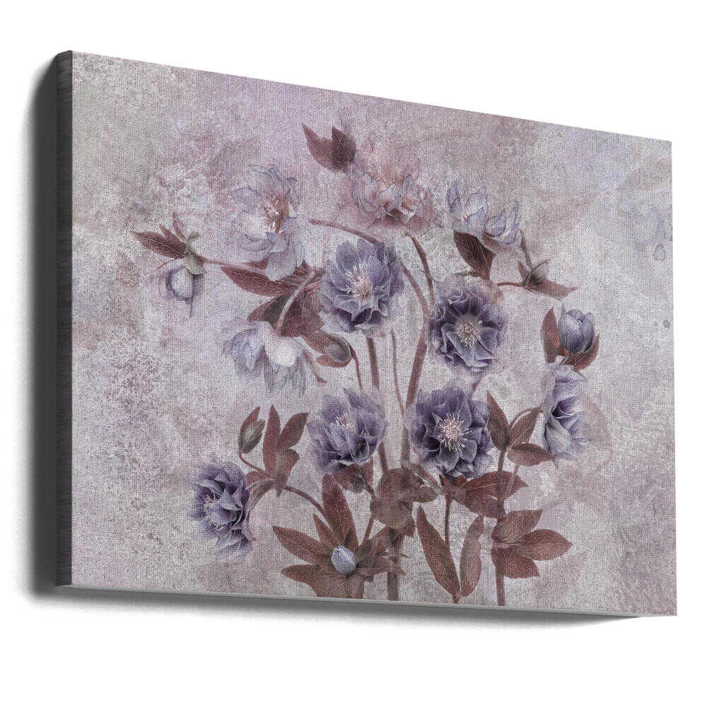 Dreamy Lavender Blossoms - Floral Photographic Stretched Canvas Poster or Fine Art Print