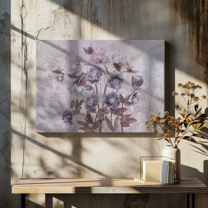 Dreamy Lavender Blossoms - Floral Photographic Stretched Canvas Poster or Fine Art Print