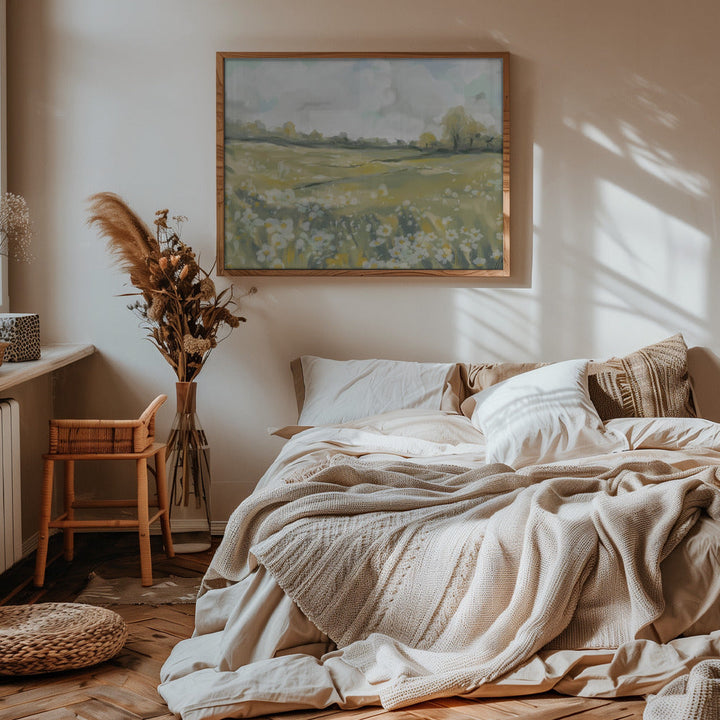 Dreamy Meadow Bliss - Stretched Canvas, Poster or Fine Art Print I Heart Wall Art
