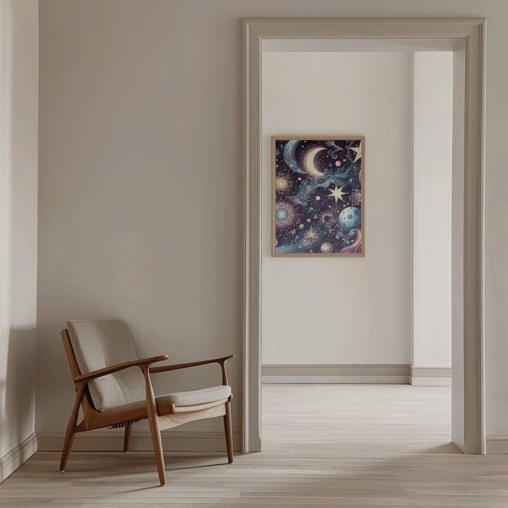 Dreamy Night Sky Elements - Stretched Canvas, Poster or Fine Art Print - I Heart Wall Art - Poster Print, Canvas Print or Framed Art Print