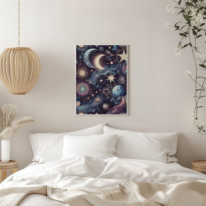 Dreamy Night Sky Elements - Stretched Canvas, Poster or Fine Art Print - I Heart Wall Art - Poster Print, Canvas Print or Framed Art Print