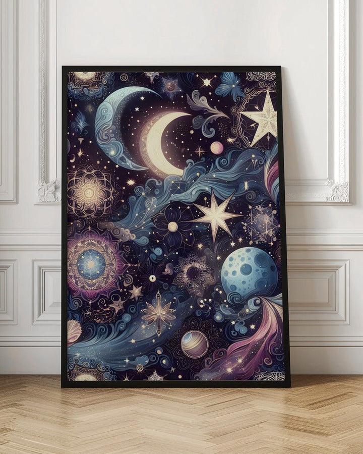 Dreamy Night Sky Elements - Stretched Canvas, Poster or Fine Art Print - I Heart Wall Art - Poster Print, Canvas Print or Framed Art Print