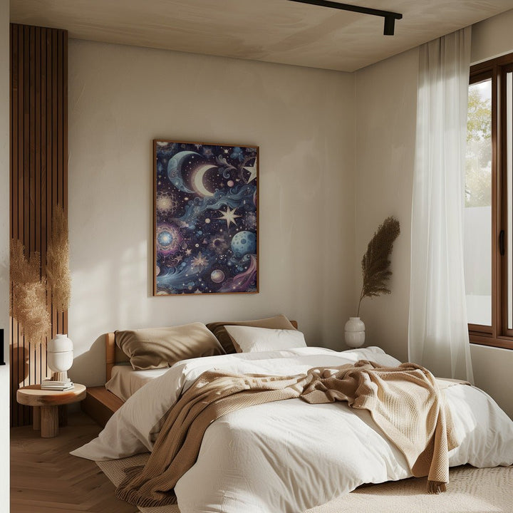 Dreamy Night Sky Elements - Stretched Canvas, Poster or Fine Art Print - I Heart Wall Art - Poster Print, Canvas Print or Framed Art Print