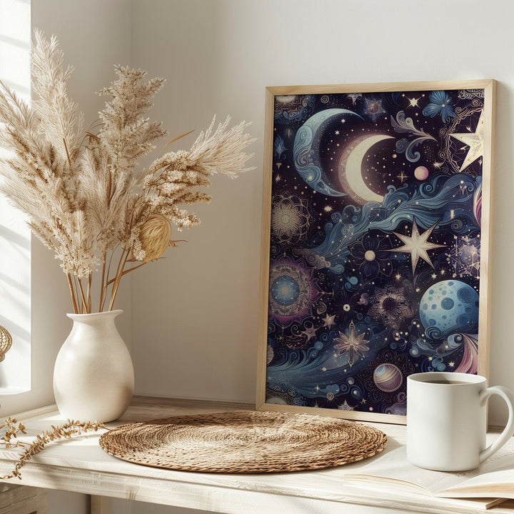 Dreamy Night Sky Elements - Stretched Canvas, Poster or Fine Art Print - I Heart Wall Art - Poster Print, Canvas Print or Framed Art Print