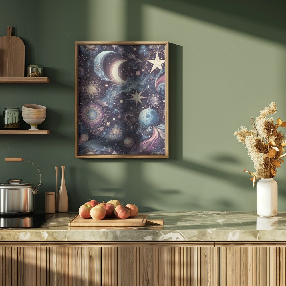 Dreamy Night Sky Elements - Stretched Canvas, Poster or Fine Art Print - I Heart Wall Art - Poster Print, Canvas Print or Framed Art Print