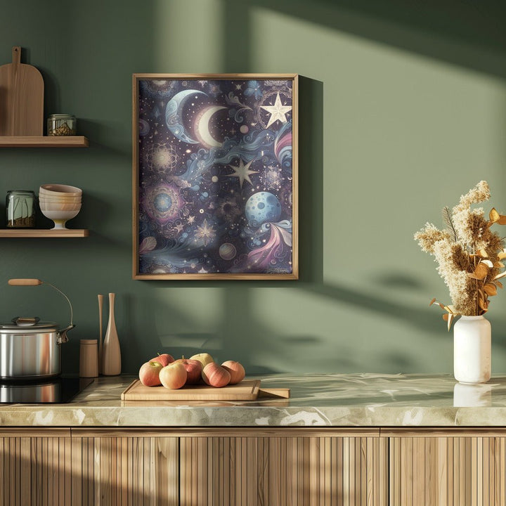 Dreamy Night Sky Elements - Stretched Canvas, Poster or Fine Art Print - I Heart Wall Art - Poster Print, Canvas Print or Framed Art Print