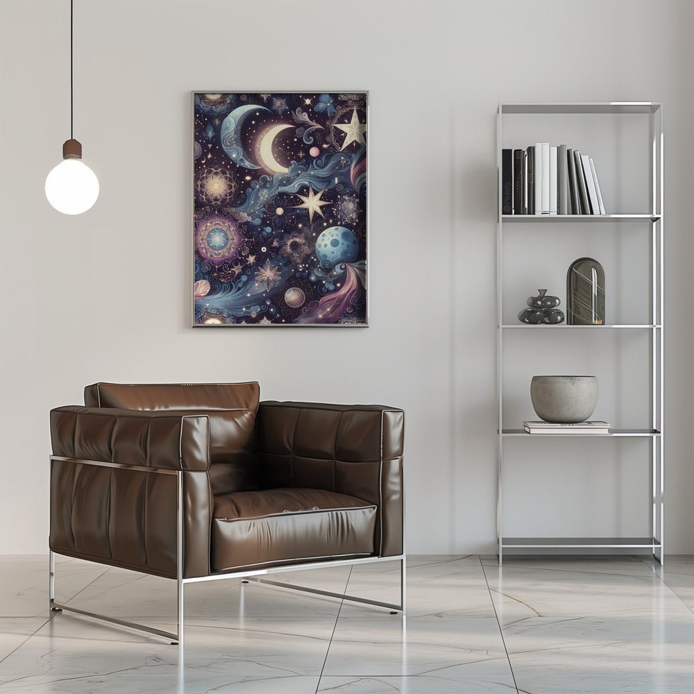 Dreamy Night Sky Elements - Stretched Canvas, Poster or Fine Art Print - I Heart Wall Art - Poster Print, Canvas Print or Framed Art Print