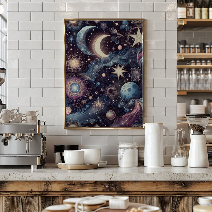 Dreamy Night Sky Elements - Stretched Canvas, Poster or Fine Art Print - I Heart Wall Art - Poster Print, Canvas Print or Framed Art Print