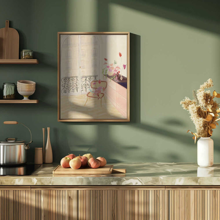 Dreamy Paris Morning - Stretched Canvas Poster or Fine Art Print