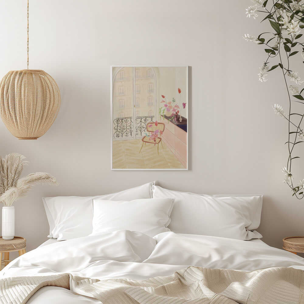Dreamy Paris Morning - Stretched Canvas Poster or Fine Art Print