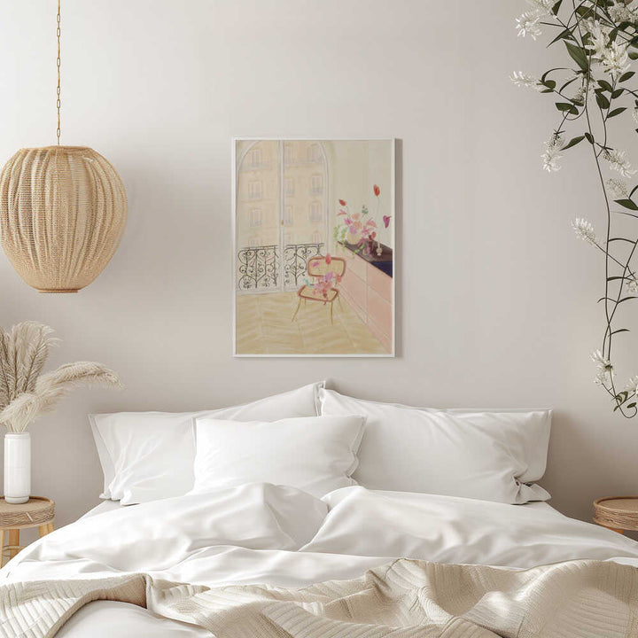 Dreamy Paris Morning - Stretched Canvas Poster or Fine Art Print