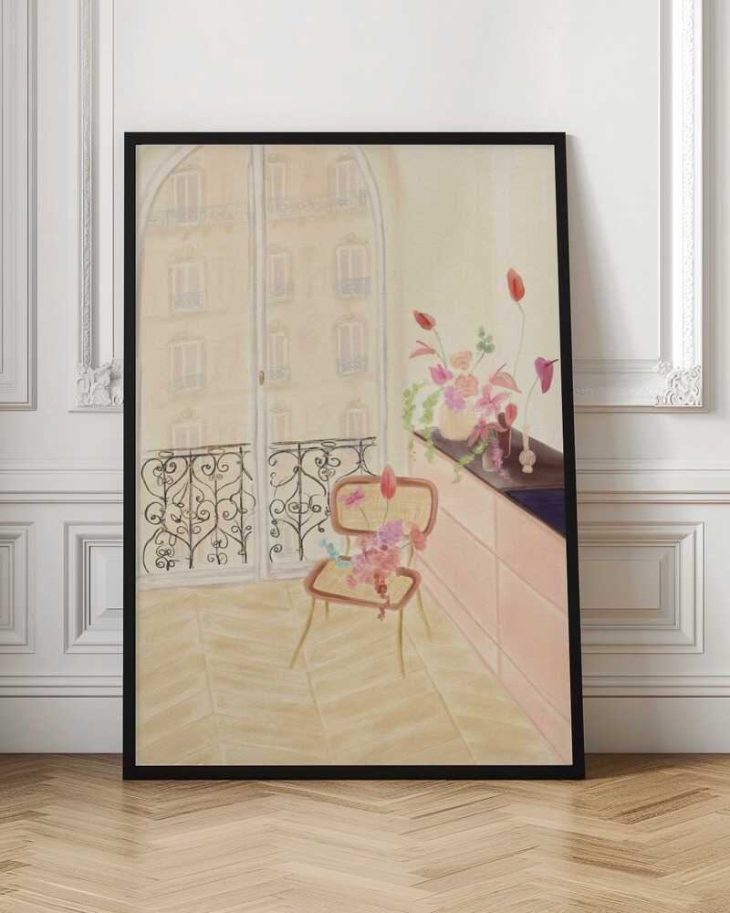 Dreamy Paris Morning - Stretched Canvas Poster or Fine Art Print
