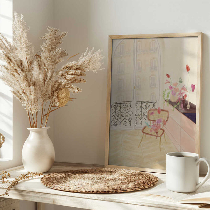 Dreamy Paris Morning - Stretched Canvas Poster or Fine Art Print