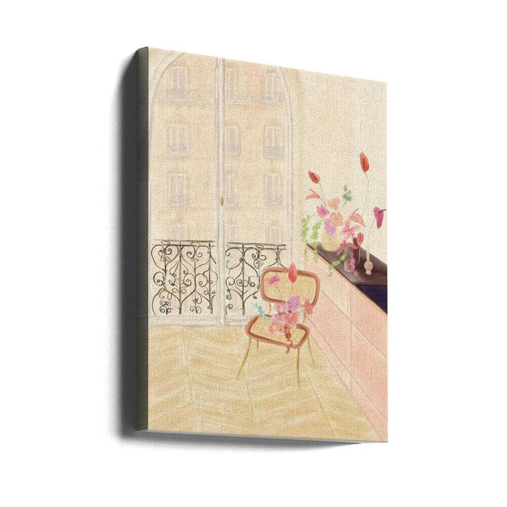 Dreamy Paris Morning - Stretched Canvas Poster or Fine Art Print