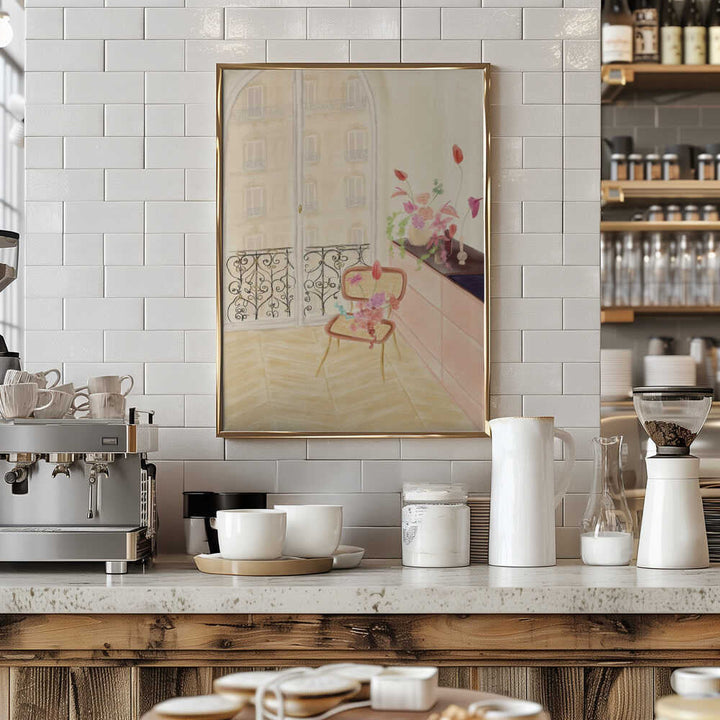 Dreamy Paris Morning - Stretched Canvas Poster or Fine Art Print