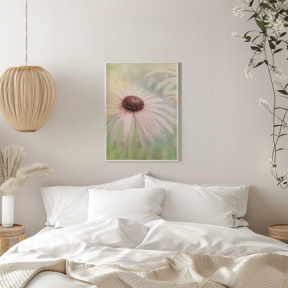 Dreamy Pastel Flower - Floral Photographic Stretched Canvas Poster or Fine Art Print
