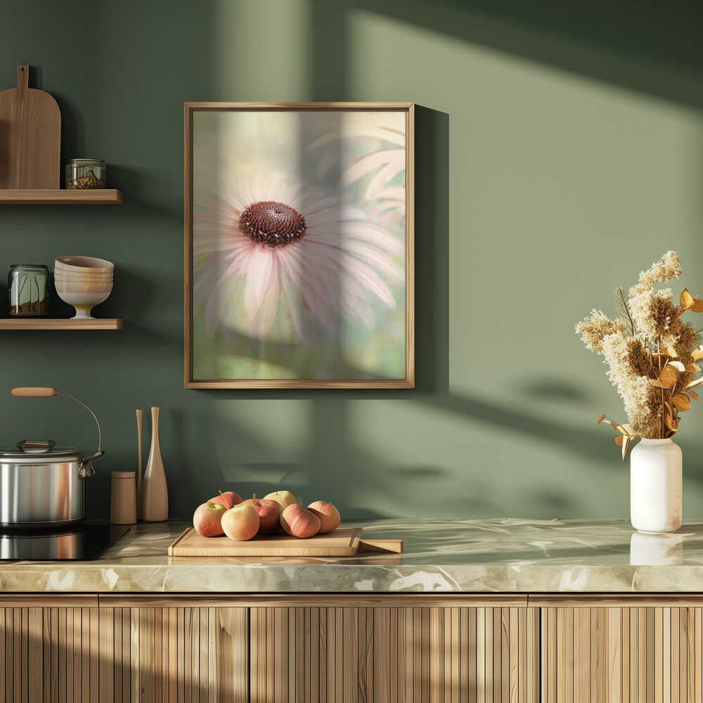 Dreamy Pastel Flower - Floral Photographic Stretched Canvas Poster or Fine Art Print