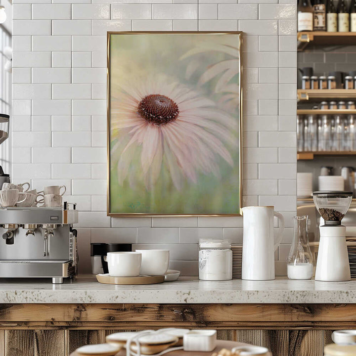 Dreamy Pastel Flower - Floral Photographic Stretched Canvas Poster or Fine Art Print