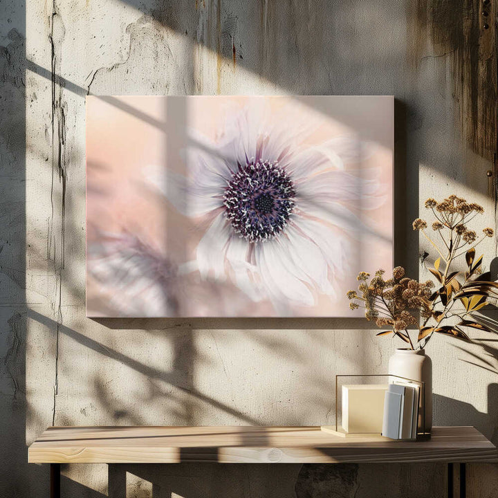 Dreamy Pastel Flower - Floral Photographic Stretched Canvas Poster or Fine Art Print