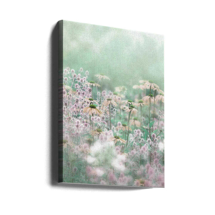 Dreamy Pastel Flowers - Floral Photographic Stretched Canvas Poster or Fine Art Print
