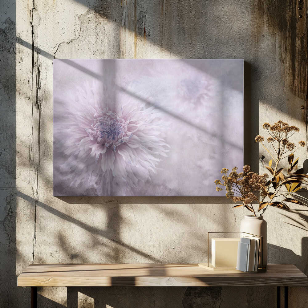Dreamy Pastel Flowers - Floral Photographic Stretched Canvas Poster or Fine Art Print