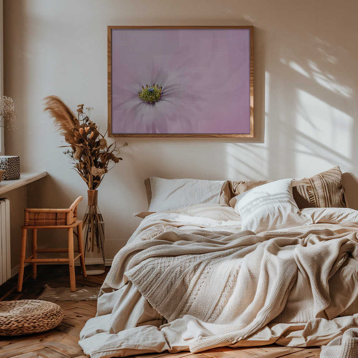 Dreamy Pink Flower - Floral Photographic Stretched Canvas Poster or Fine Art Print