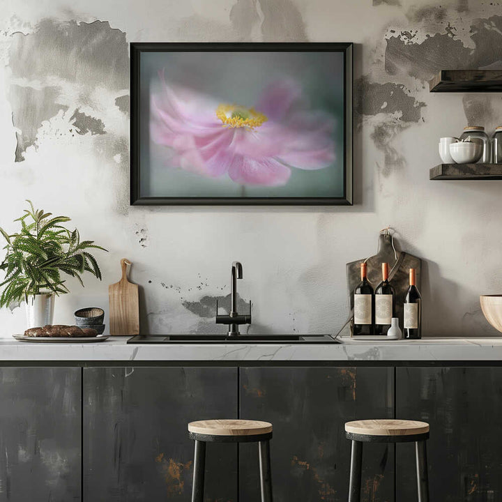 Dreamy Pink Flower - Floral Photographic Stretched Canvas Poster or Fine Art Print