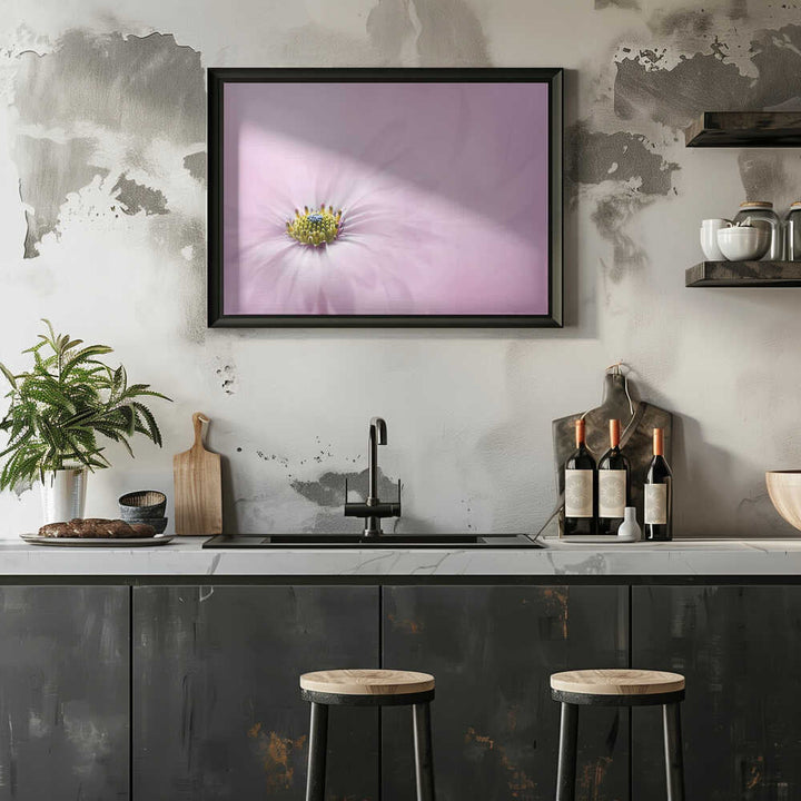 Dreamy Pink Flower - Floral Photographic Stretched Canvas Poster or Fine Art Print