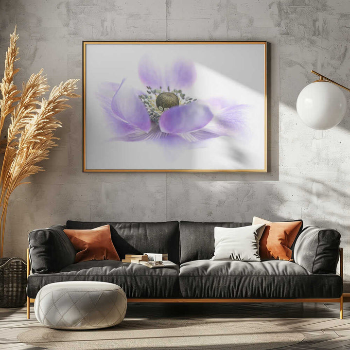 Dreamy Purple Blossom - Floral Photographic Stretched Canvas Poster or Fine Art Print