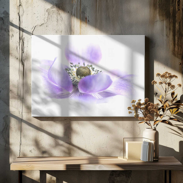 Dreamy Purple Blossom - Floral Photographic Stretched Canvas Poster or Fine Art Print