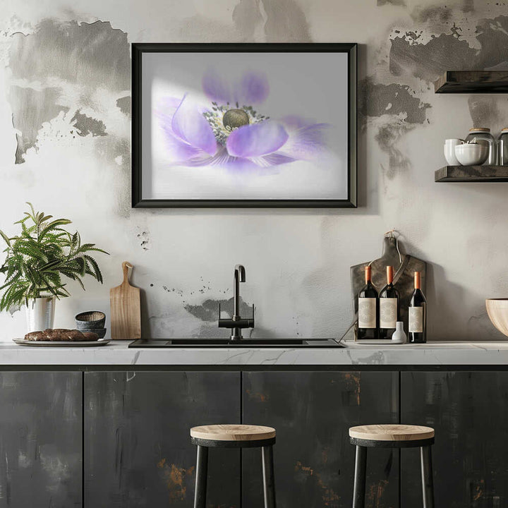 Dreamy Purple Blossom - Floral Photographic Stretched Canvas Poster or Fine Art Print