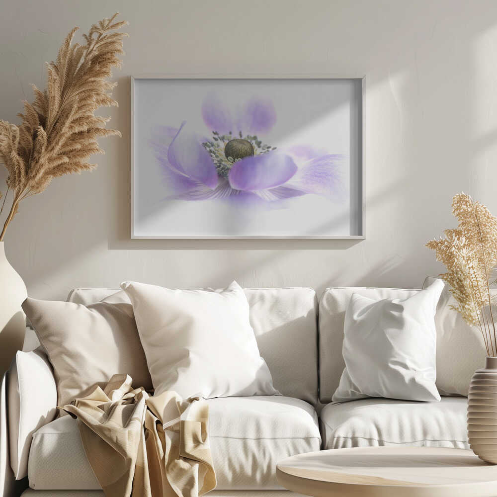 Dreamy Purple Blossom - Floral Photographic Stretched Canvas Poster or Fine Art Print