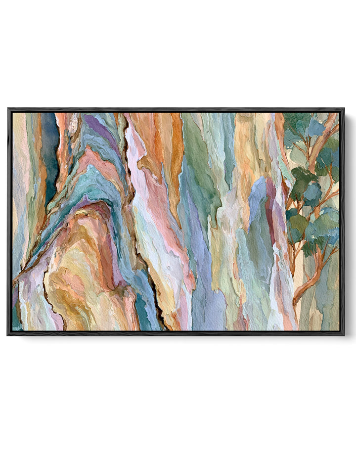 Dripping Soft Ochre II by IHeartStudio - Australian Eucalypt Bark Canvas Print