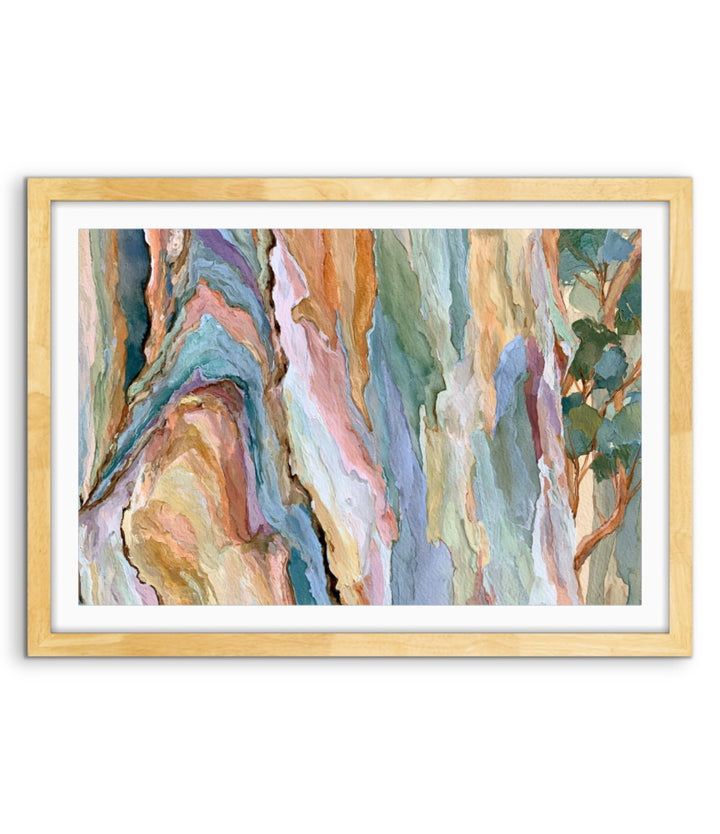 Dripping Soft Ochre II by IHeartStudio - Australian Eucalypt Bark Canvas Print