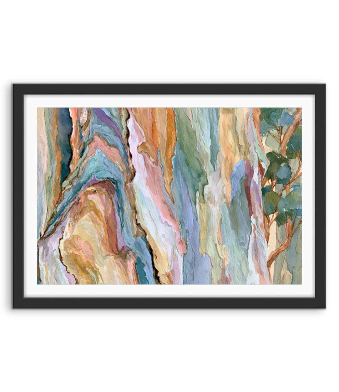 Dripping Soft Ochre II by IHeartStudio - Australian Eucalypt Bark Canvas Print