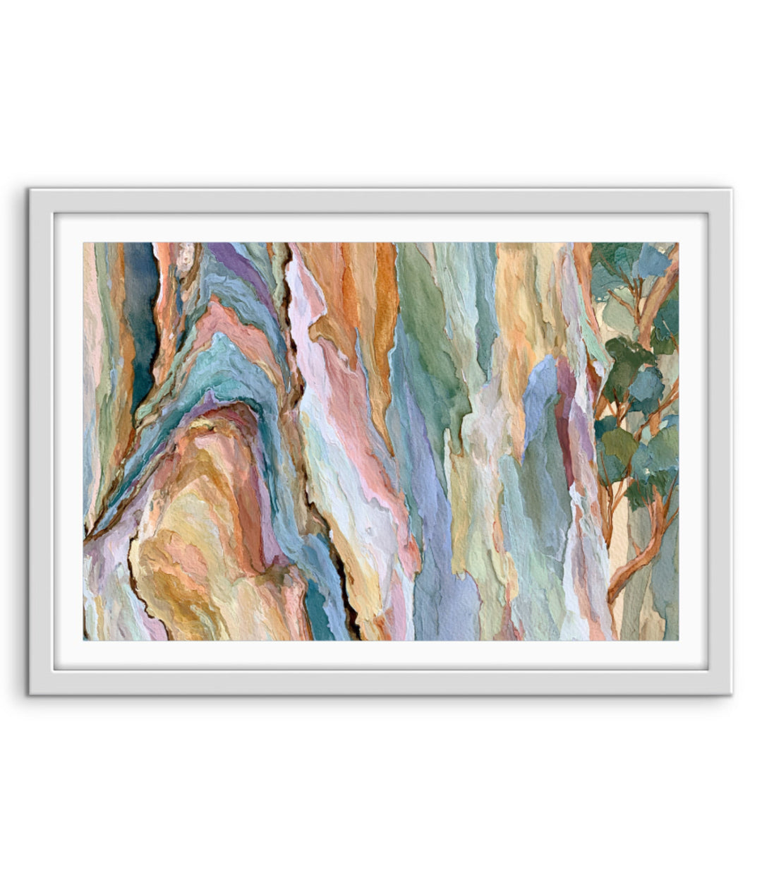 Dripping Soft Ochre II by IHeartStudio - Australian Eucalypt Bark Canvas Print