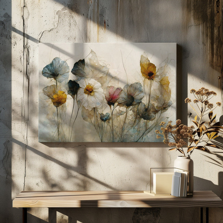 Dry Flower Bouquet - Stretched Canvas, Poster or Fine Art Print I Heart Wall Art
