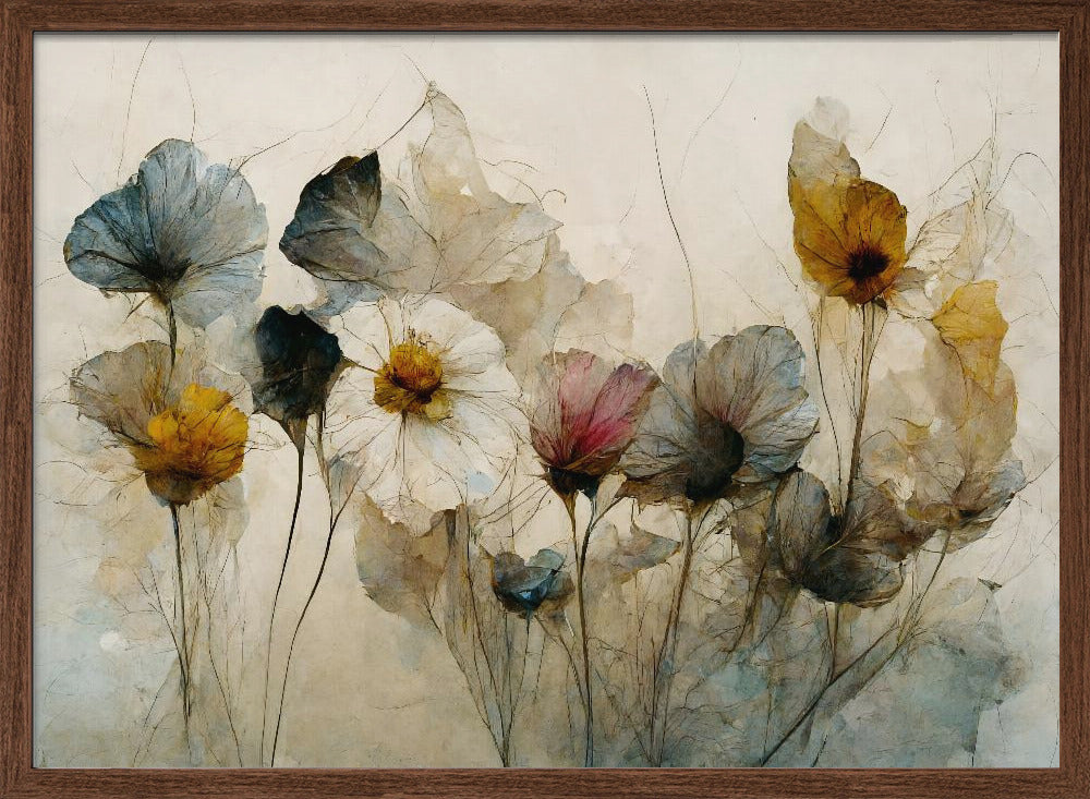 Dry Flower Bouquet - Stretched Canvas, Poster or Fine Art Print I Heart Wall Art