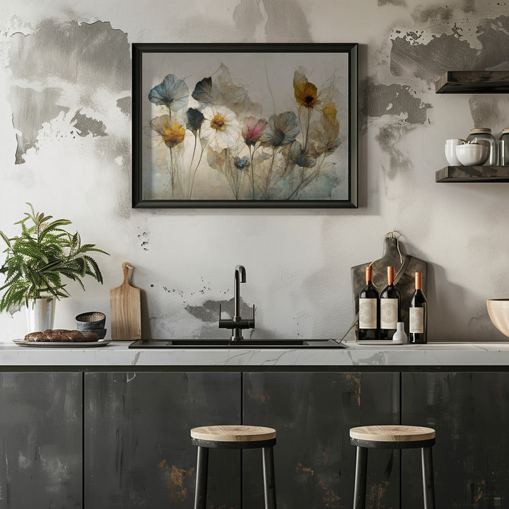 Dry Flower Bouquet - Stretched Canvas, Poster or Fine Art Print I Heart Wall Art