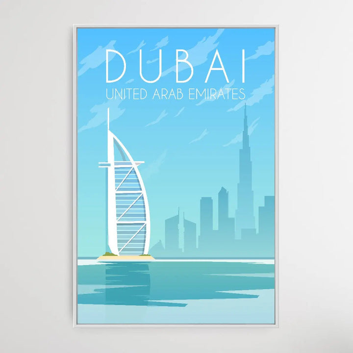 Dubai - Vintage Style Travel Print - I Heart Wall Art