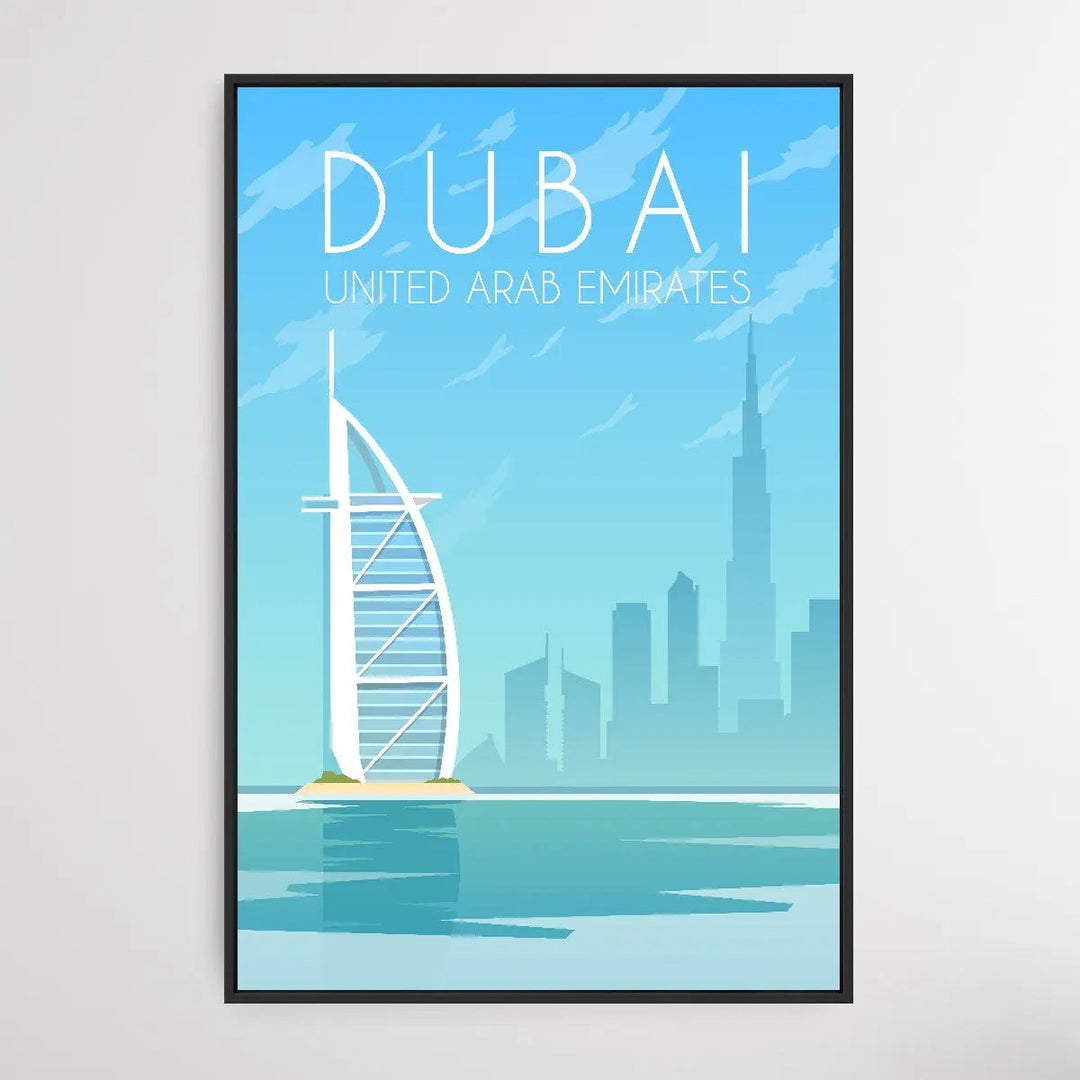 Dubai - Vintage Style Travel Print - I Heart Wall Art