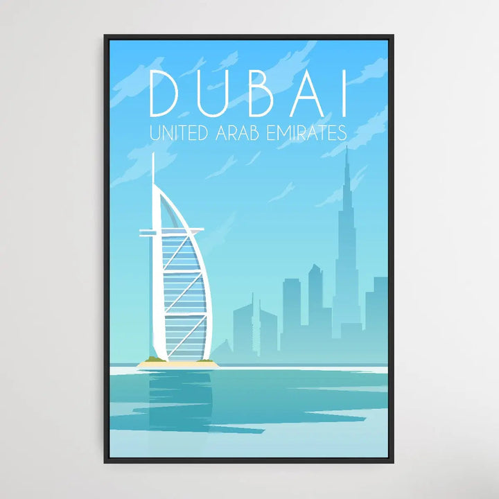 Dubai - Vintage Style Travel Print - I Heart Wall Art