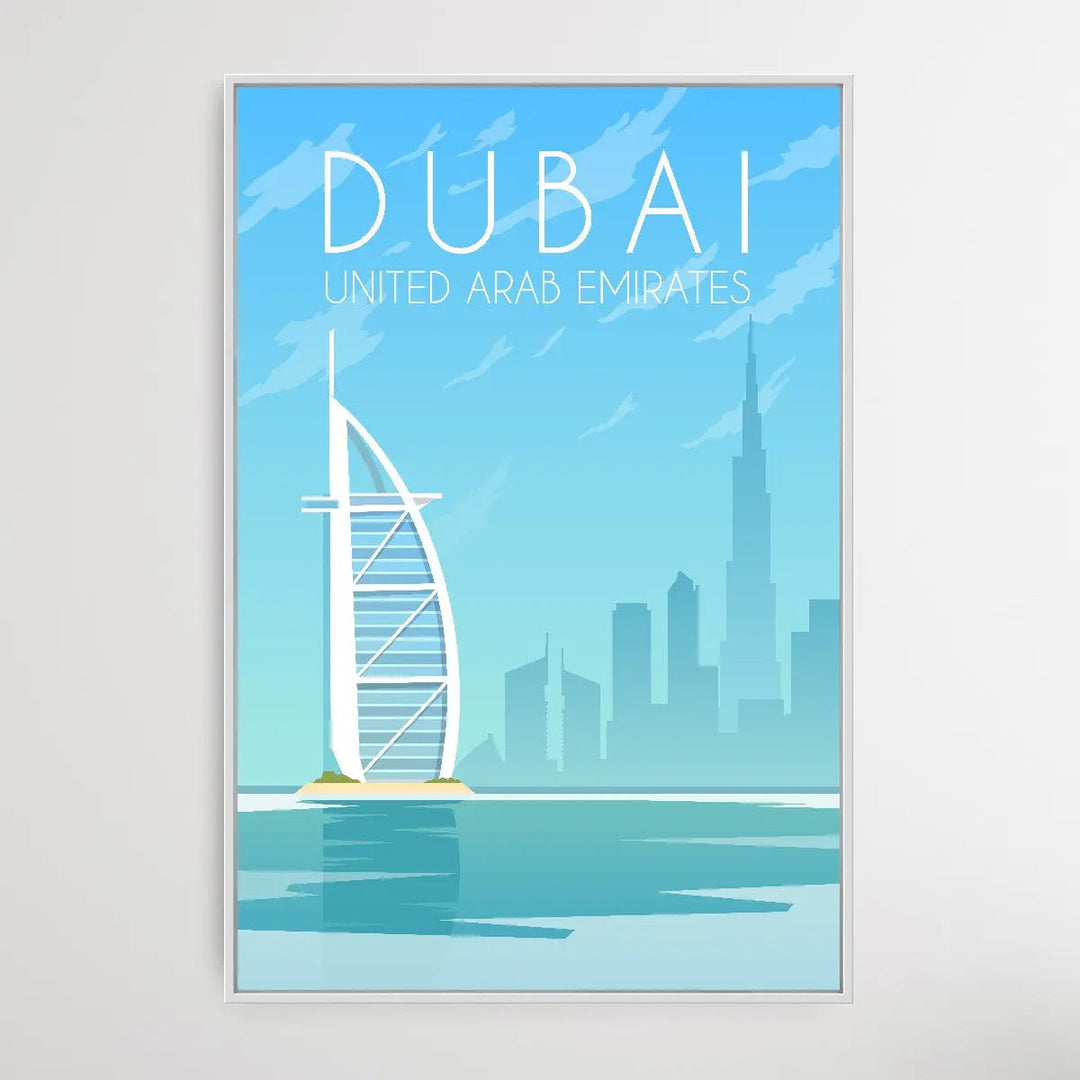Dubai - Vintage Style Travel Print - I Heart Wall Art