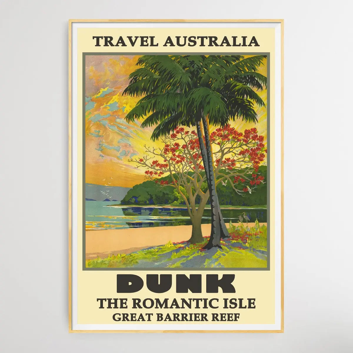Dunk Island Vintage Travel Poster - I Heart Wall Art