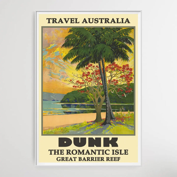 Dunk Island Vintage Travel Poster - I Heart Wall Art