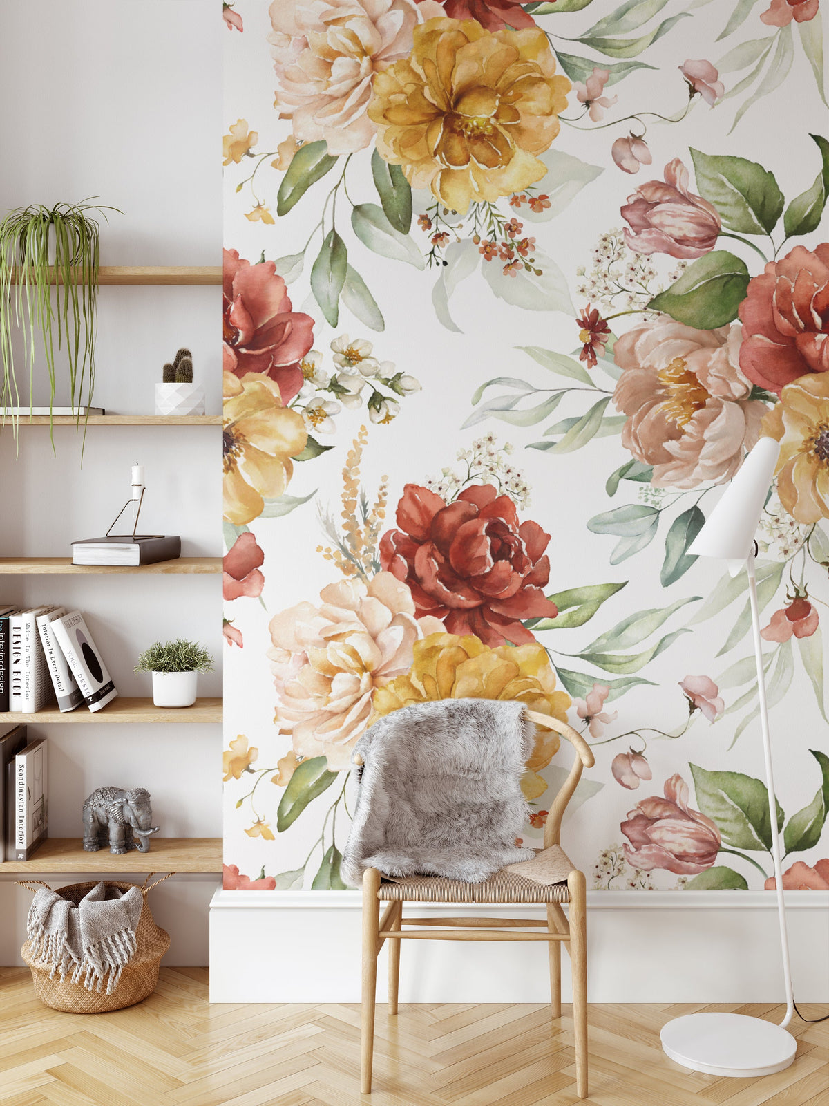 Dutch Florals - Light Design Two- Wallpaper