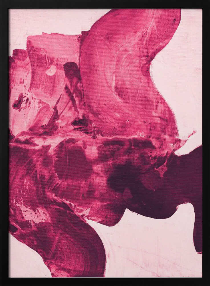 Dynamic Dark Red Brushstrokes - Stretched Canvas, Poster or Fine Art Print - I Heart Wall Art - Poster Print, Canvas Print or Framed Art Print