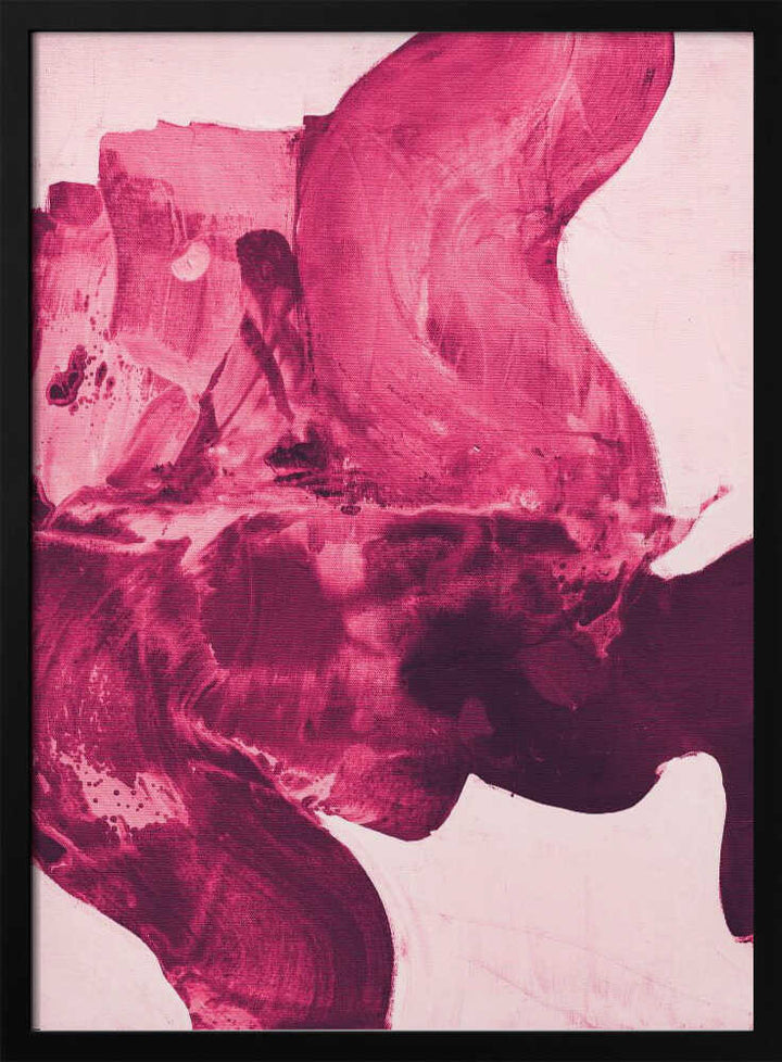 Dynamic Dark Red Brushstrokes - Stretched Canvas, Poster or Fine Art Print - I Heart Wall Art - Poster Print, Canvas Print or Framed Art Print