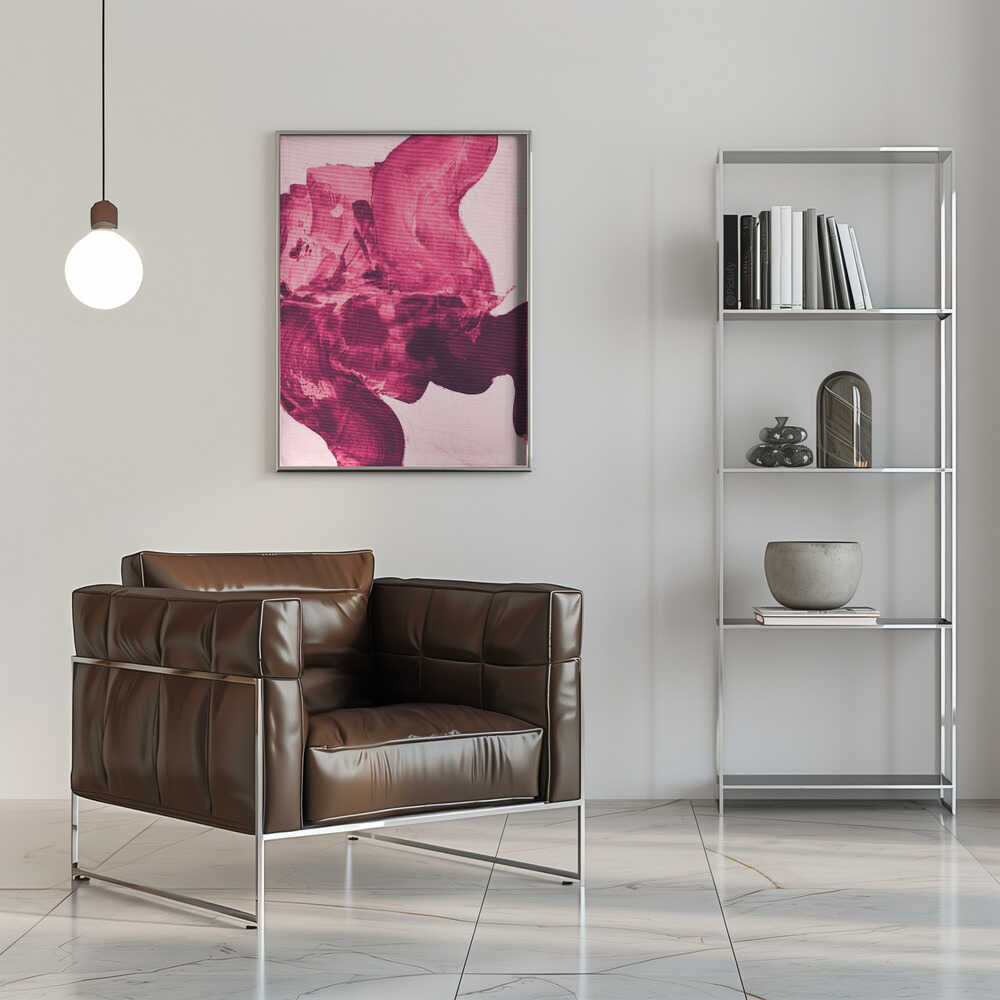 Dynamic Dark Red Brushstrokes - Stretched Canvas, Poster or Fine Art Print - I Heart Wall Art - Poster Print, Canvas Print or Framed Art Print